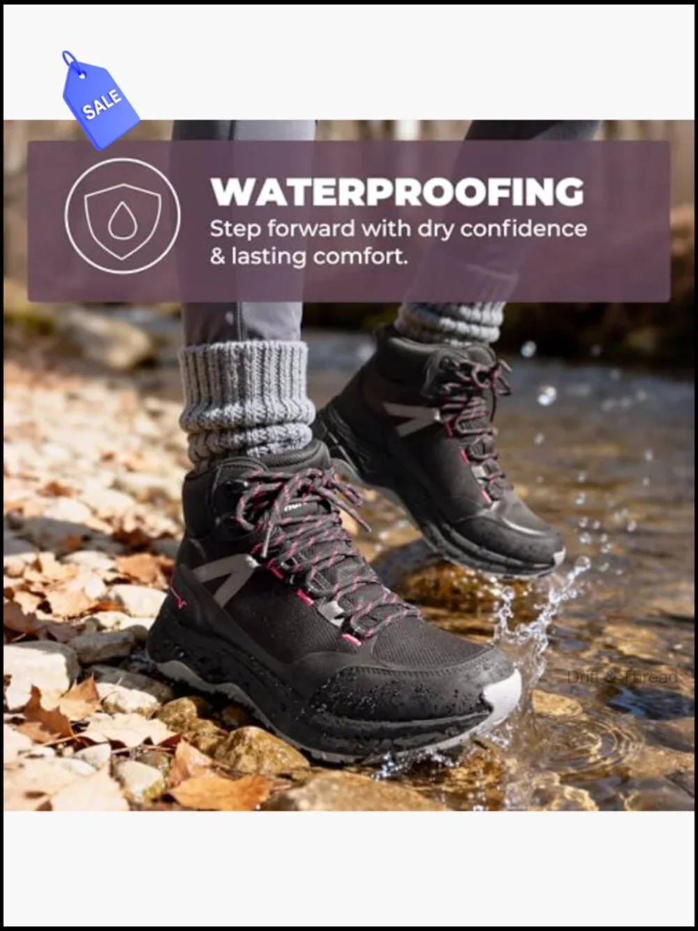 Waterproof Hiking Boots Lightweight Low-top Ankle Lace-up